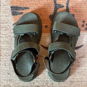 Ganni Green Sandals Sporty Adjustable